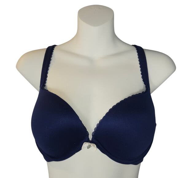 Victoria Secret body by Victoria Push Up 34D Blue Padded Back Closure Underwire - Picture 1 of 8